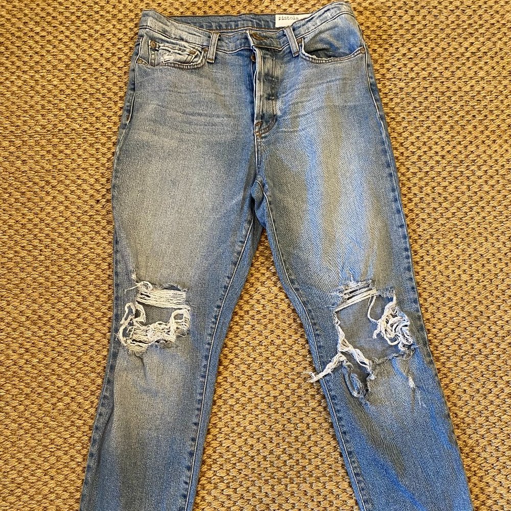 PISTOLA RIPPED KNEE JEANS